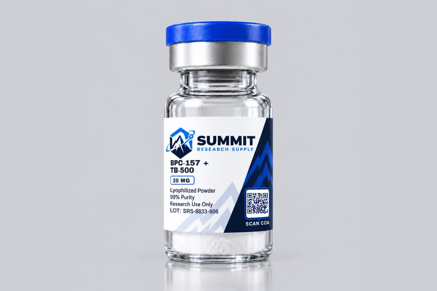 BPC-157 + TB-500 Blend 20mg (10mg/10mg) research vial